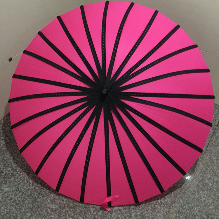 Dugi kišobran s 8 metalnih rebara, metalna ručka, ručno otvaranje, tkanina 190T