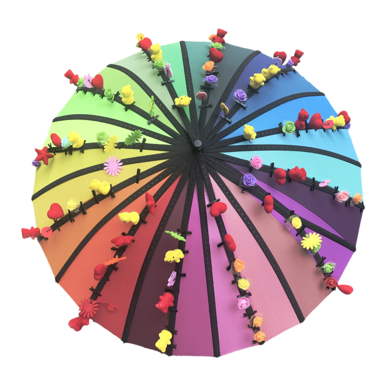 Dugi kišobran s 8 metalnih rebara, metalna ručka, ručno otvaranje, tkanina 190T