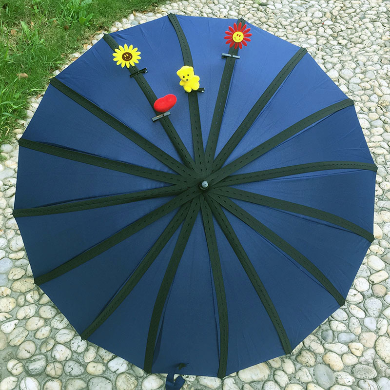 Dugi kišobran s 8 metalnih rebara, metalna ručka, ručno otvaranje, tkanina 190T