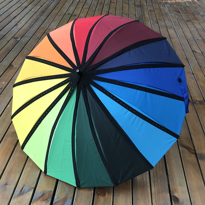 Dugi kišobran s 8 metalnih rebara, metalna ručka, ručno otvaranje, tkanina 190T