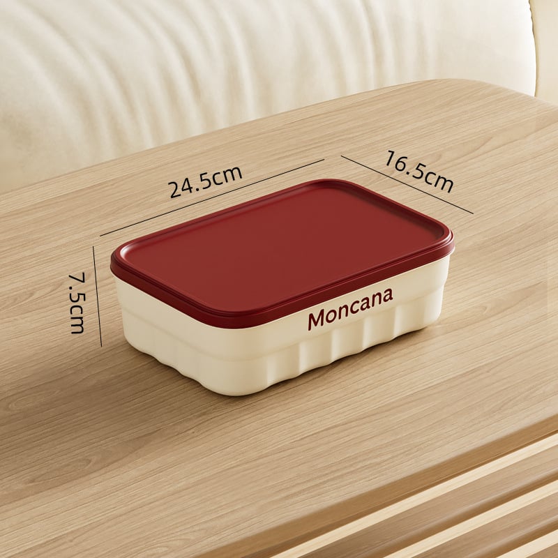 Inscription 18L PP пластмасова кутия за съхранение с капак, ивици модел, ръчна носимост, многофункционална