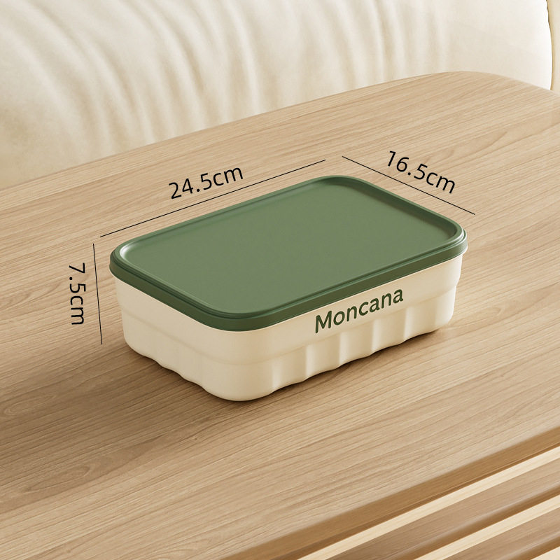 Inscription 18L PP пластмасова кутия за съхранение с капак, ивици модел, ръчна носимост, многофункционална