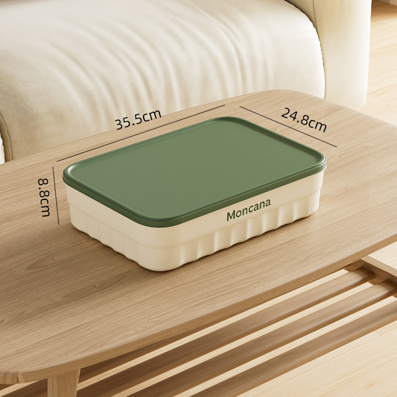 Inscription 18L PP пластмасова кутия за съхранение с капак, ивици модел, ръчна носимост, многофункционална