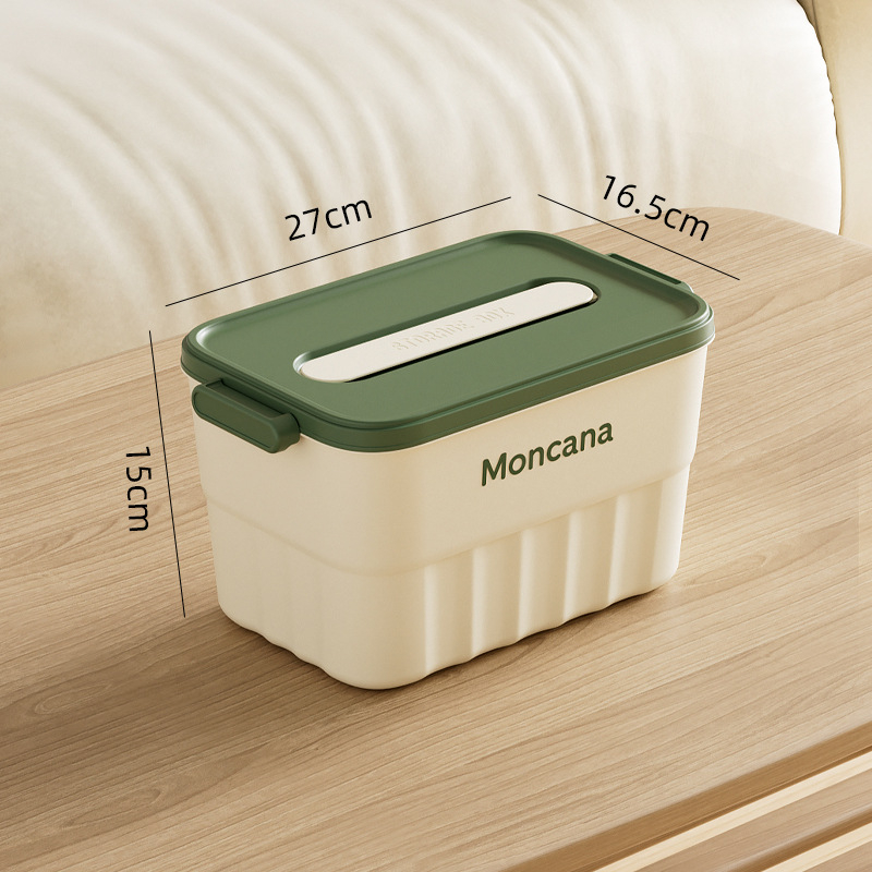 Inscription 18L PP пластмасова кутия за съхранение с капак, ивици модел, ръчна носимост, многофункционална