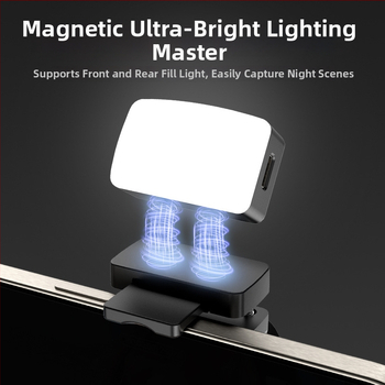 Selfiecom C06 jednostrani stabilizator s tripodom, Bluetooth daljinskim upravljačem, magnetsko svjetlo za dopunu i pan-tilt gimbalom za telefon za prijenos uživo