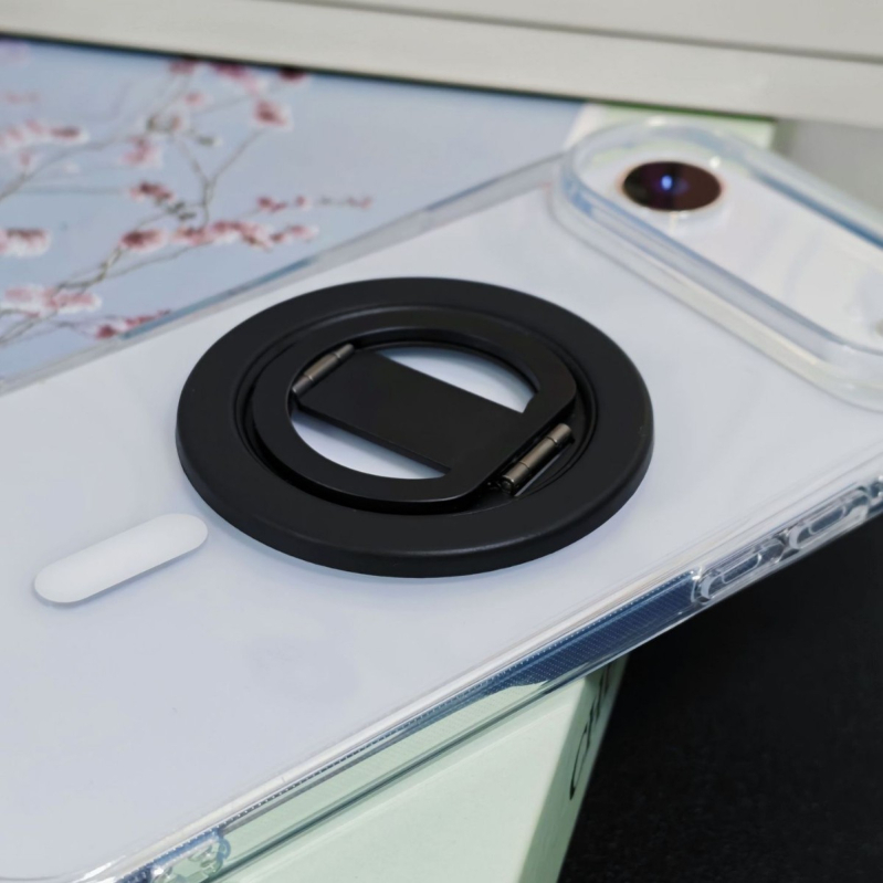 360° περιστρεφόμενο μαγνητικό στήριγμα κινητού με διπλό αναδιπλούμενο σχεδιασμό για γραφείο – κράμα και πλαστικό