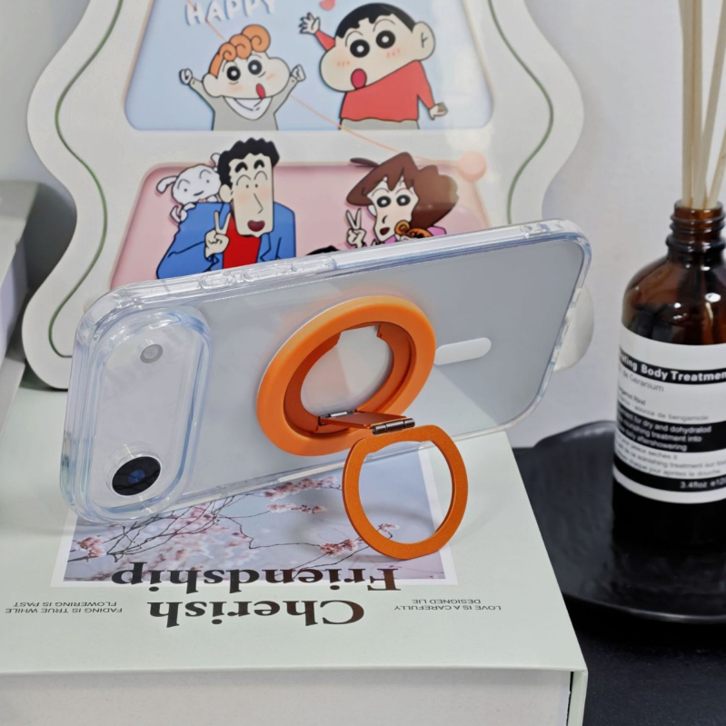 360° περιστρεφόμενο μαγνητικό στήριγμα κινητού με διπλό αναδιπλούμενο σχεδιασμό για γραφείο – κράμα και πλαστικό