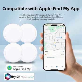 AirTag Bluetooth nyomkövető eszköz állatok számára, modell C281, 210 mAh akkumulátor, 7 g tömeg, iOS-kompatibilis, nyomkövetés és riasztás