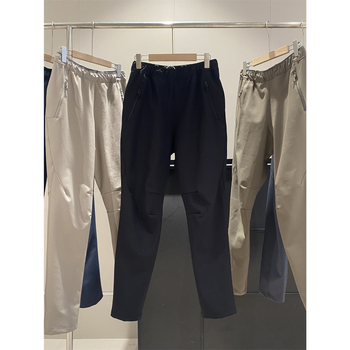 Pantaloni casual pentru alpinism, croială dreaptă, talie înaltă, fibră de bambus, elasticitate mare