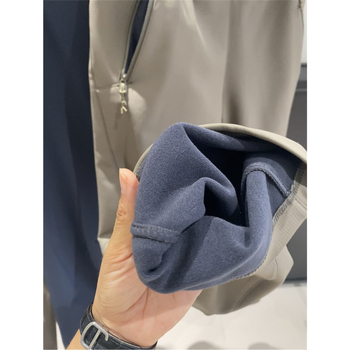 Pantaloni casual pentru alpinism, croială dreaptă, talie înaltă, fibră de bambus, elasticitate mare