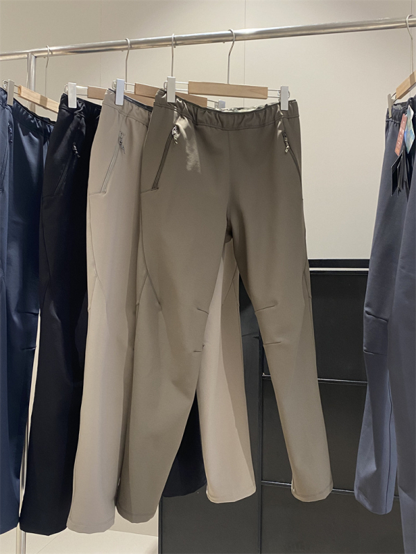 Pantaloni casual pentru alpinism, croială dreaptă, talie înaltă, fibră de bambus, elasticitate mare