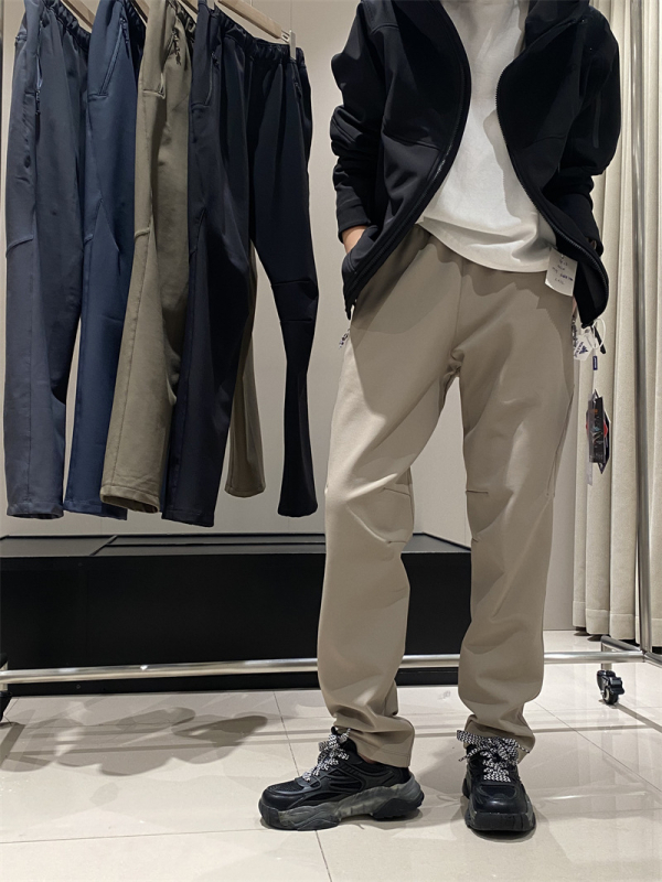 Pantaloni casual pentru alpinism, croială dreaptă, talie înaltă, fibră de bambus, elasticitate mare