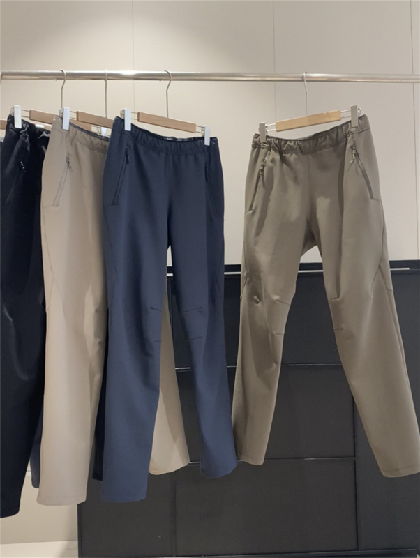 Pantaloni casual pentru alpinism, croială dreaptă, talie înaltă, fibră de bambus, elasticitate mare