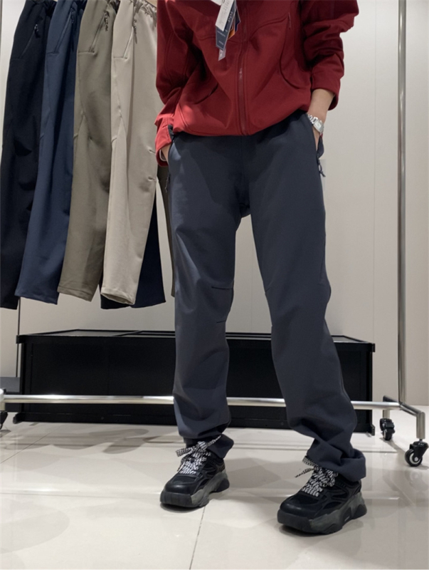 Pantaloni casual pentru alpinism, croială dreaptă, talie înaltă, fibră de bambus, elasticitate mare