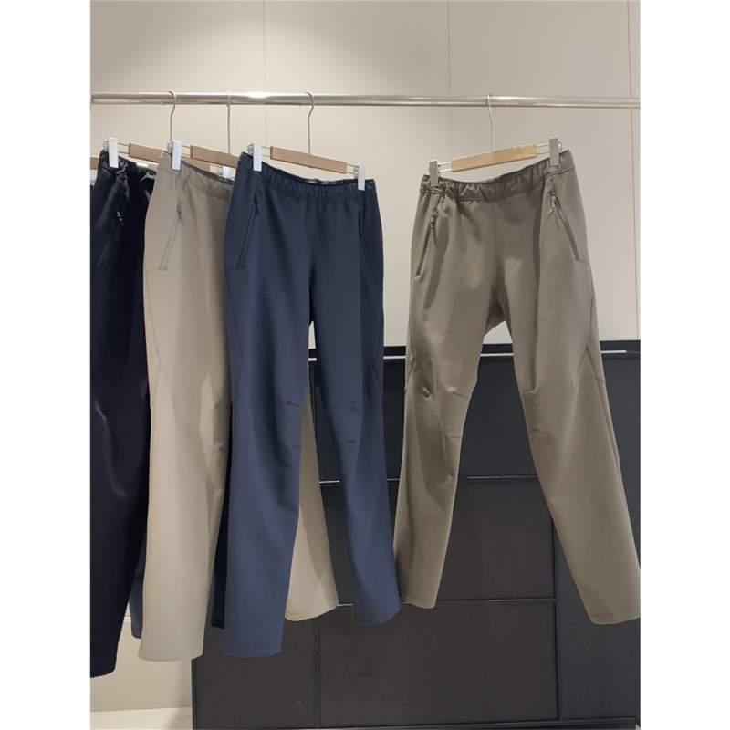 Pantaloni casual pentru alpinism, croială dreaptă, talie înaltă, fibră de bambus, elasticitate mare