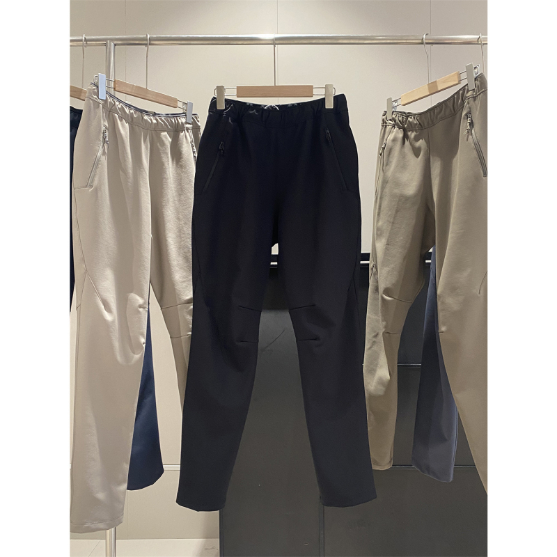 Pantaloni casual pentru alpinism, croială dreaptă, talie înaltă, fibră de bambus, elasticitate mare