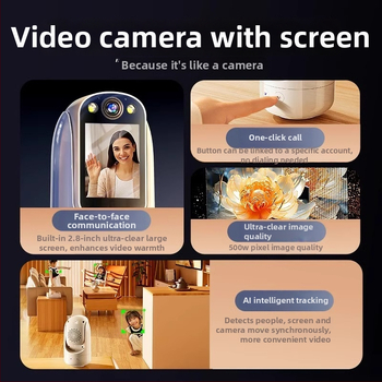 Unutarnja Wi‑Fi sigurnosna kamera s dvosmjernim zvukom, 360° panoramski pogled, noćni način i detekcija alarma