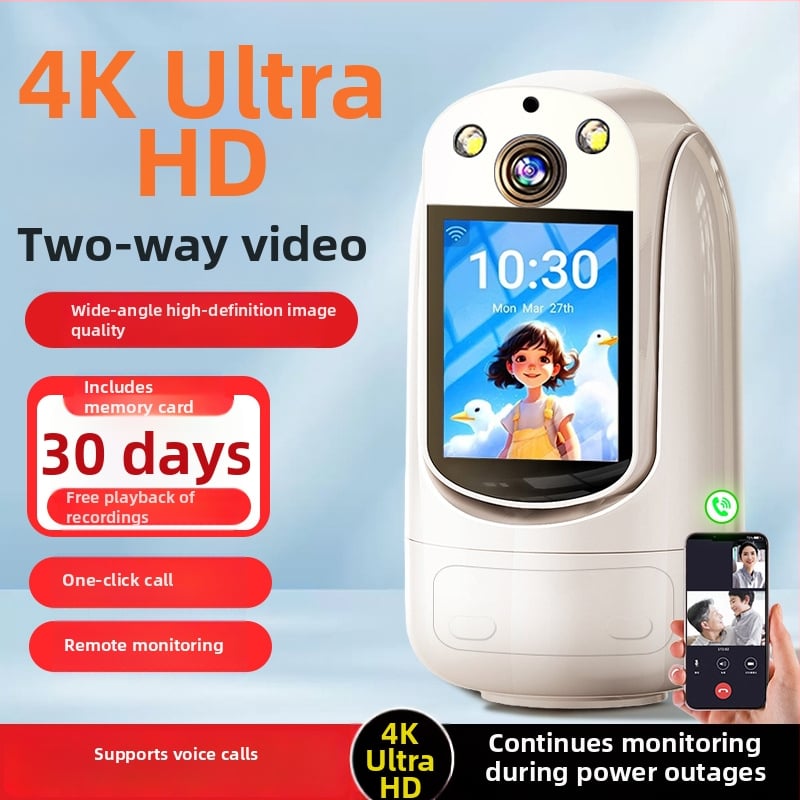 Unutarnja Wi‑Fi sigurnosna kamera s dvosmjernim zvukom, 360° panoramski pogled, noćni način i detekcija alarma