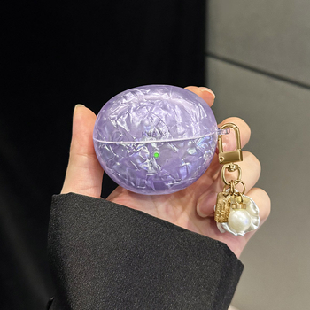 Θήκη προστασίας για Huawei FreeBuds 5i/6i και FreeBuds Pro 4 με υφή κελύφους, κλιπ στερέωσης, TPU, πολυλειτουργικός σχεδιασμός, imprint φινίρισμα, προσαρμοστικό