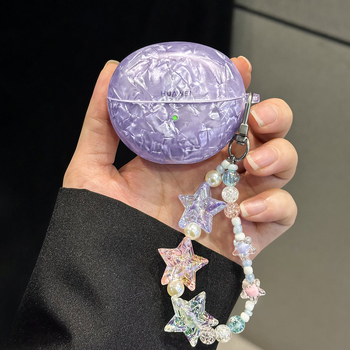 Θήκη προστασίας για Huawei FreeBuds 5i/6i και FreeBuds Pro 4 με υφή κελύφους, κλιπ στερέωσης, TPU, πολυλειτουργικός σχεδιασμός, imprint φινίρισμα, προσαρμοστικό