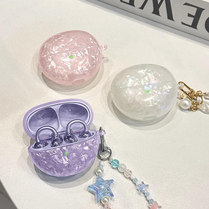 Θήκη προστασίας για Huawei FreeBuds 5i/6i και FreeBuds Pro 4 με υφή κελύφους, κλιπ στερέωσης, TPU, πολυλειτουργικός σχεδιασμός, imprint φινίρισμα, προσαρμοστικό