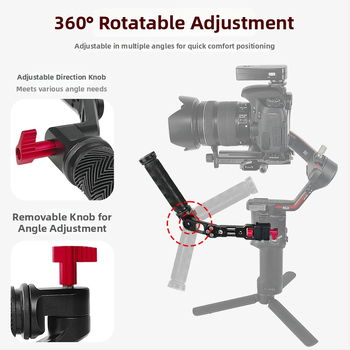 Ručni produžni držač za stabilizator, aluminijska legura, prozračan dizajn s višestrukim otvorima, bayonetni nosač, za RS2 RS3 RSC2, 263 g