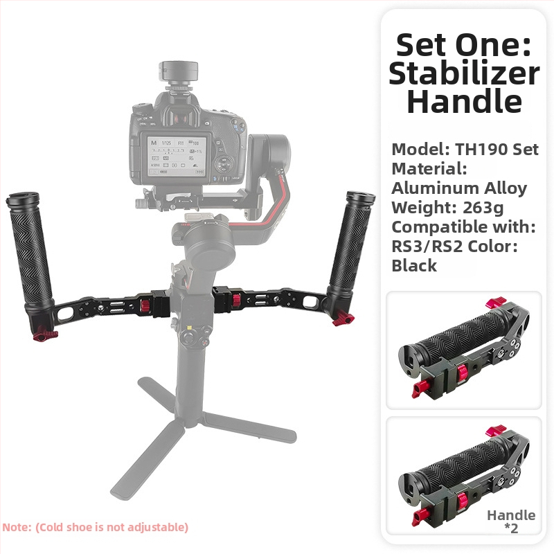 Ručni produžni držač za stabilizator, aluminijska legura, prozračan dizajn s višestrukim otvorima, bayonetni nosač, za RS2 RS3 RSC2, 263 g