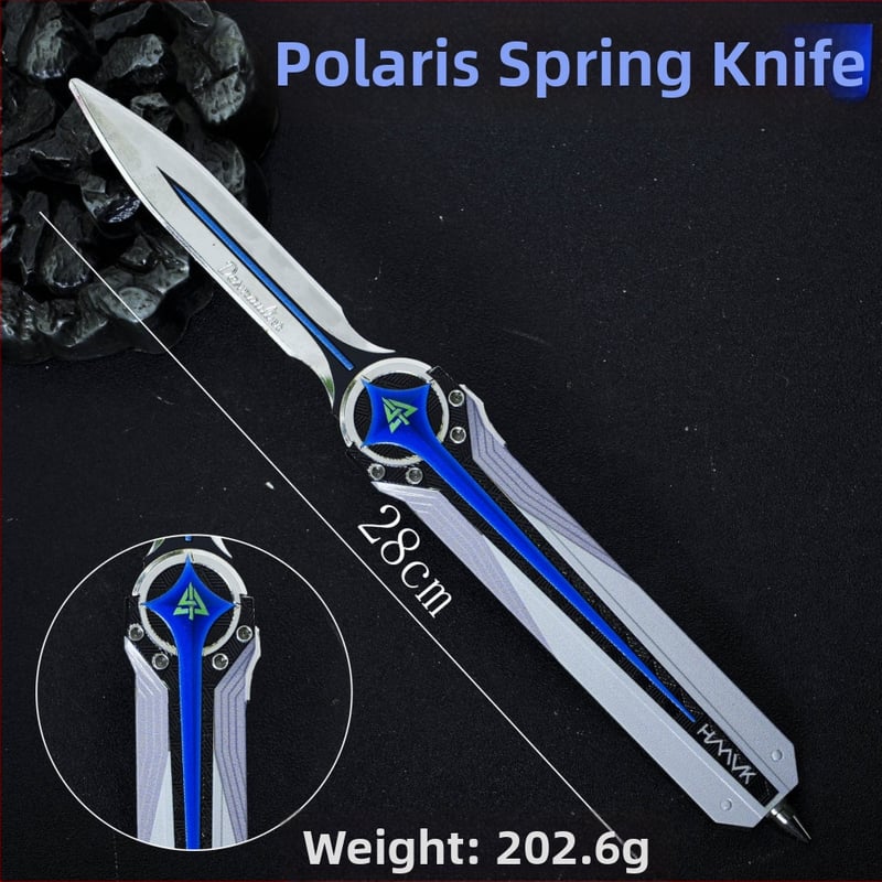 Metalni ukras oružja Delta Polaris, dvostrano elastični nož, model Moment Animation