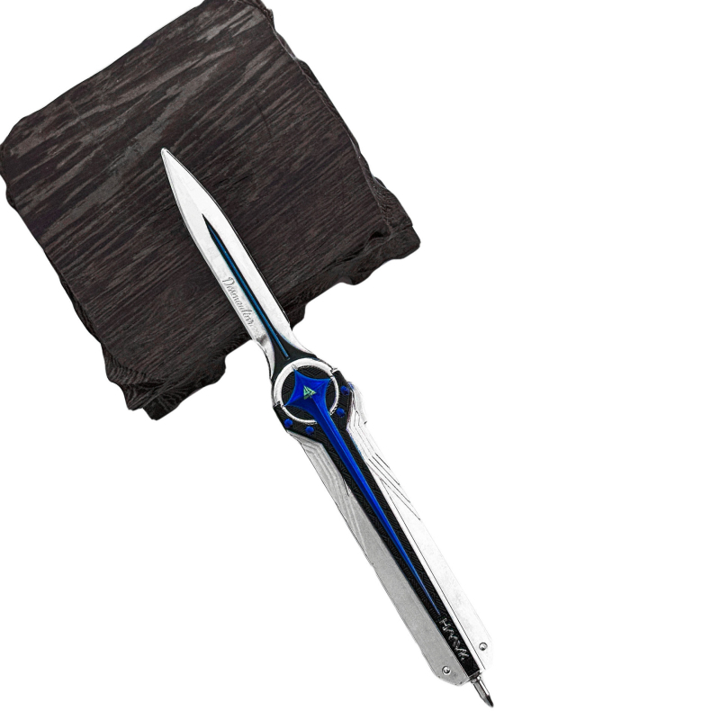 Metalni ukras oružja Delta Polaris, dvostrano elastični nož, model Moment Animation