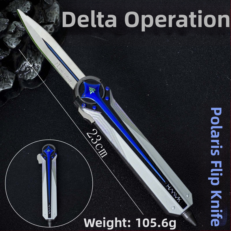 Metalni ukras oružja Delta Polaris, dvostrano elastični nož, model Moment Animation