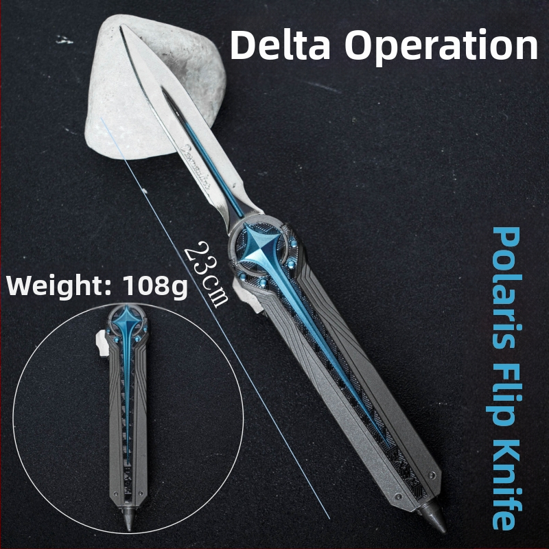 Metalni ukras oružja Delta Polaris, dvostrano elastični nož, model Moment Animation