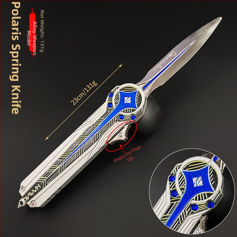 Metalni ukras oružja Delta Polaris, dvostrano elastični nož, model Moment Animation