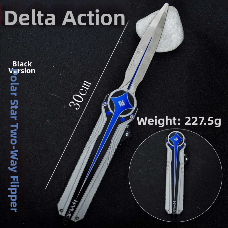 Metalni ukras oružja Delta Polaris, dvostrano elastični nož, model Moment Animation