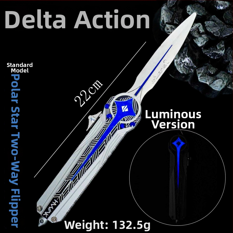 Metalni ukras oružja Delta Polaris, dvostrano elastični nož, model Moment Animation