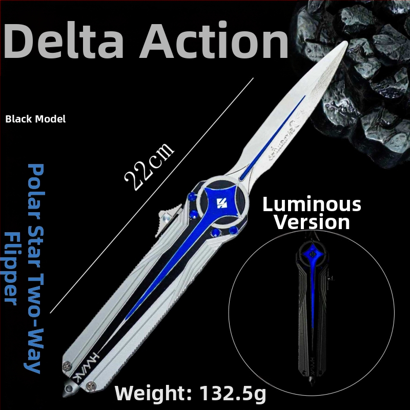 Metalni ukras oružja Delta Polaris, dvostrano elastični nož, model Moment Animation