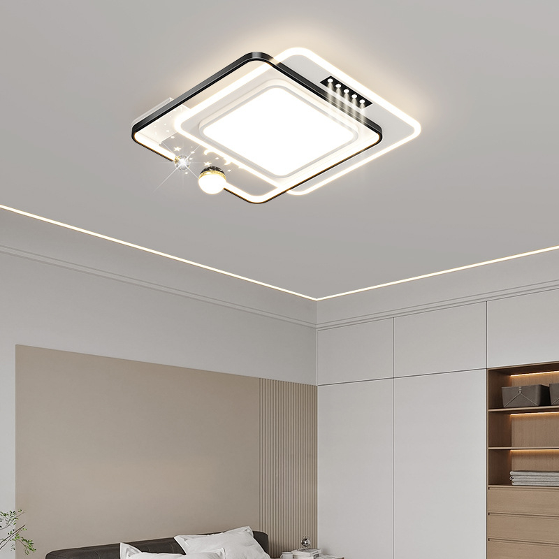 Moderna jednostavna LED plafonska svjetiljka s punim spektrom, zaštita očiju i projekcija zvijezda za dnevni boravak i spavaću sobu, 220V, CRI ≥95, pametno Mijia/TmallGenie