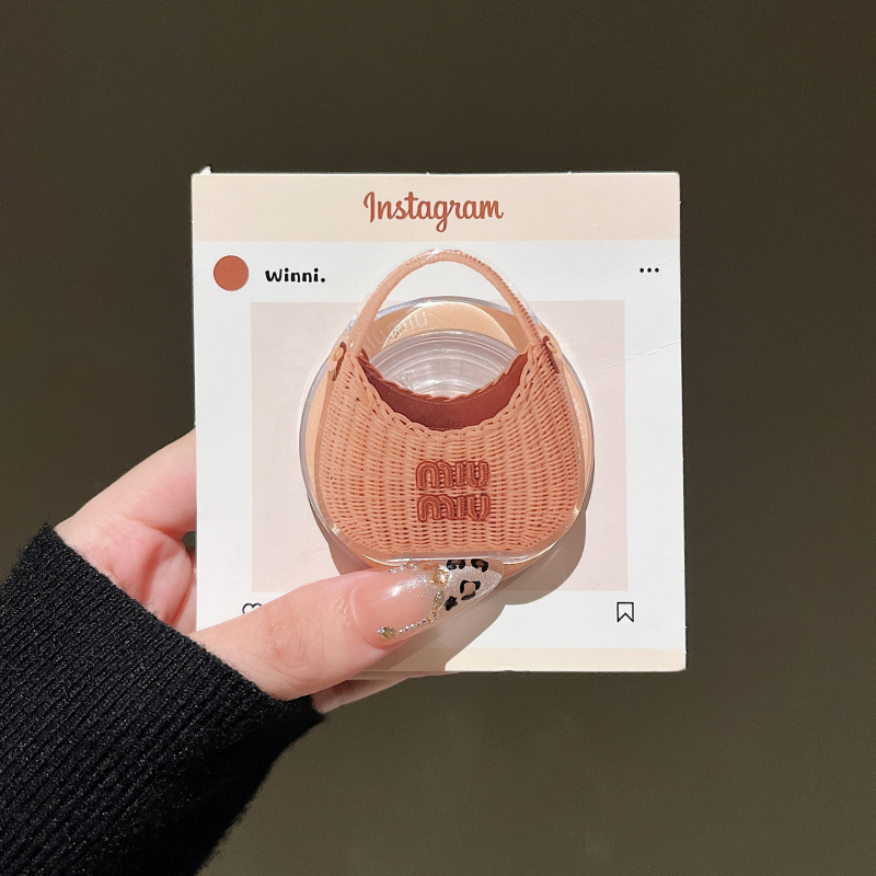 Suport de birou pentru telefon cu inel magnetic, design croissant cu temă desert de pâine, material PC, prindere magnetică puternică, compatibilitate universală.