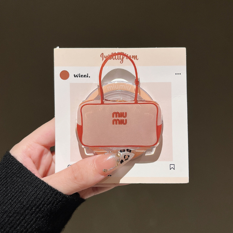 Suport de birou pentru telefon cu inel magnetic, design croissant cu temă desert de pâine, material PC, prindere magnetică puternică, compatibilitate universală.