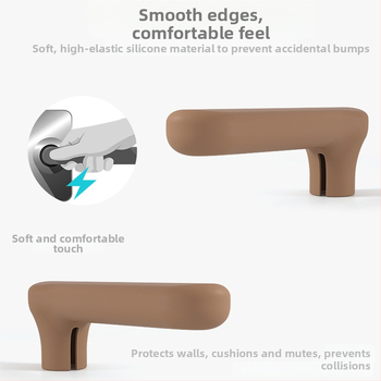 Silikónový ochranný kryt na kľučke dverí s ochranou proti krádeži, proti statickej elektřine a proti kolíziám - Beishuqin, pravouhlý tvar, balenie 3000 kusov, pôvod Čína