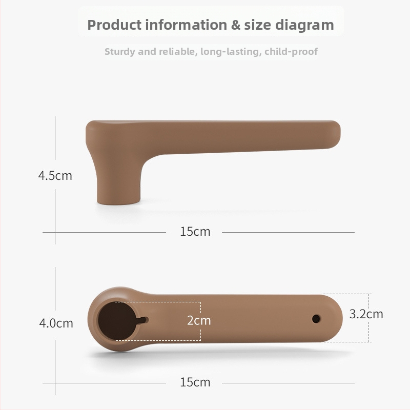 Silikónový ochranný kryt na kľučke dverí s ochranou proti krádeži, proti statickej elektřine a proti kolíziám - Beishuqin, pravouhlý tvar, balenie 3000 kusov, pôvod Čína