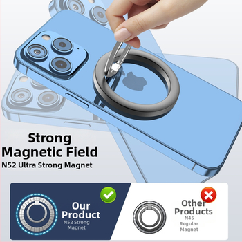 Ασύρματη βάση φόρτισης γραφείου με μεταλλικό δαχτυλίδι, γενικού τύπου, υποστηρίζει προσαρμογές