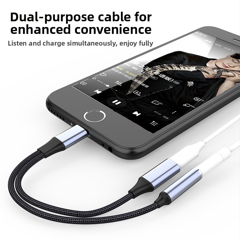 Slúchadlový adaptér kábel, 3.5 mm, pozlátený, jadro z cínovanej meďe, kompatibilný s Apple iPhone 12, RoHS certifikovaný