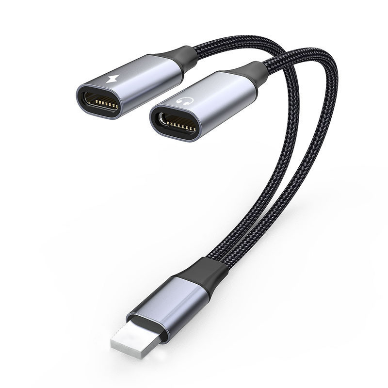 Fejhallgató adapter kábel, 3.5 mm, aranyozott, ón‑réz maggal, Apple iPhone 12-kompatibilis, RoHS tanúsított