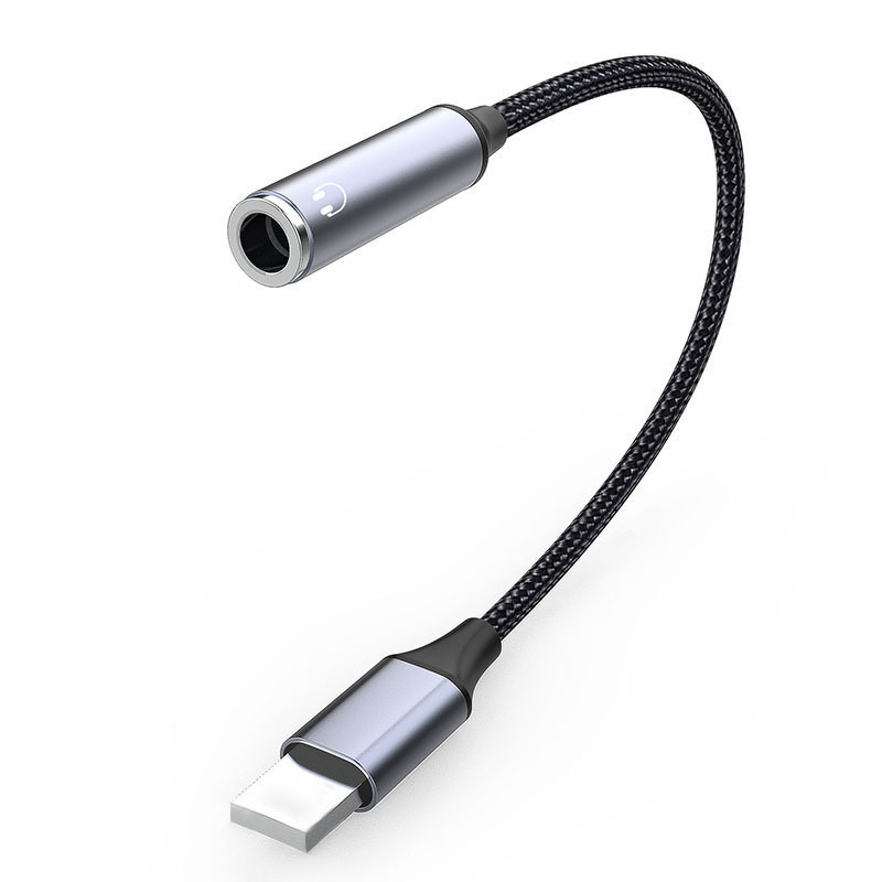 Fejhallgató adapter kábel, 3.5 mm, aranyozott, ón‑réz maggal, Apple iPhone 12-kompatibilis, RoHS tanúsított