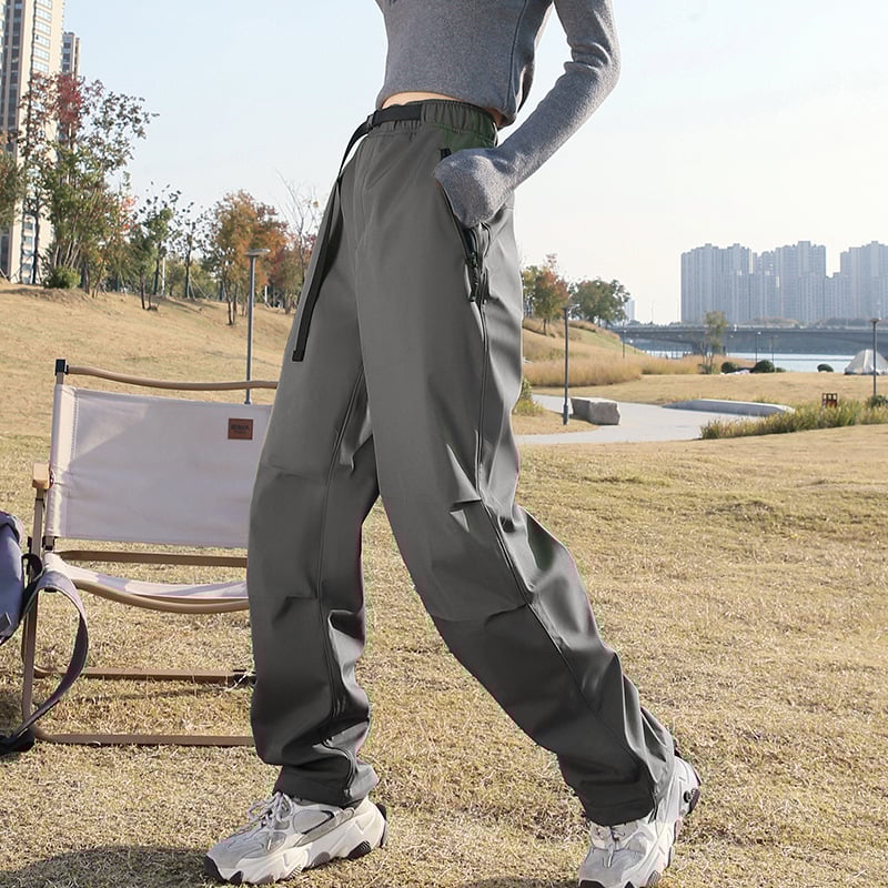 Pantaloni Soft Shell parașutiști - unisex, poliester, culoare solidă, iarnă și toamnă, potriviți pentru alergare, ciclism, drumeții