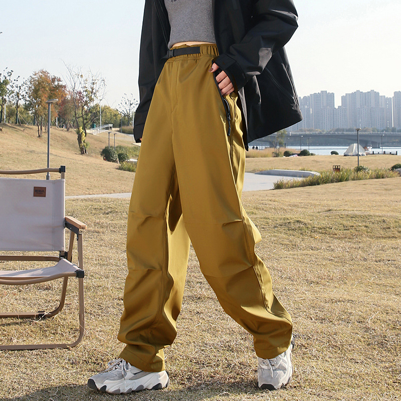 Pantaloni Soft Shell parașutiști - unisex, poliester, culoare solidă, iarnă și toamnă, potriviți pentru alergare, ciclism, drumeții