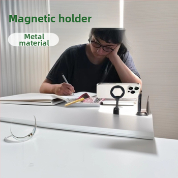 Sklopný držiak na telefón zinkuovej zliatiny s magnetickou priľnavosťou, 360° rotáciou, s prstenným krúžkom, prenosný
