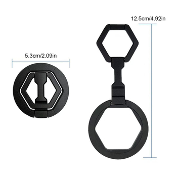 Αναδιπλόμενη βάση τηλεφώνου από κράμα ψευδαργύρου, μαγνητική πρόσφυση, περιστροφή 360°, δαχτυλιδάκι στήριξης, φορητή