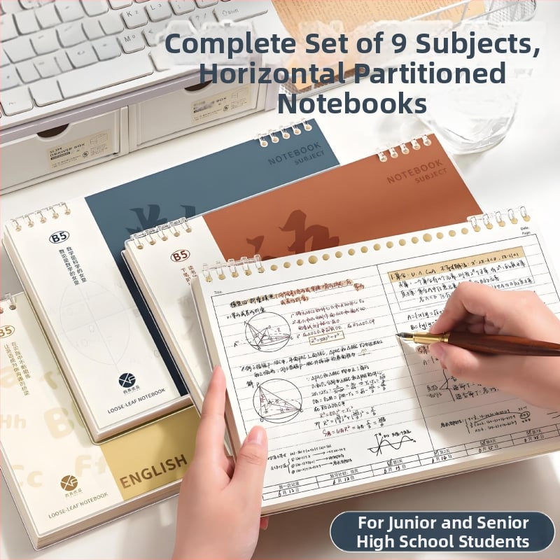 Бележник с подвързване Binder, PP обложка, офсетова хартия 80 г/м², 100–200 страници