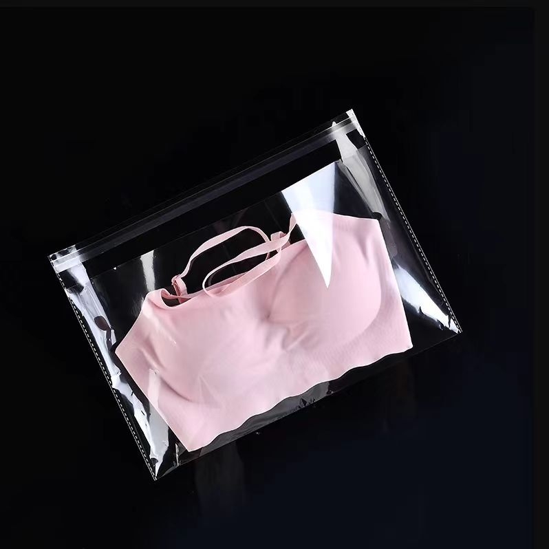 Prozirna samoljepljiva vrećica za odjeću od OPP-a, bočno otvaranje i zatvaranje (3–4 cm) - Brand Flag packaging